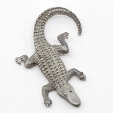 Alligator Crocodile - SPOONTIQUES PEWTER 2" Metal Miniature Figurine