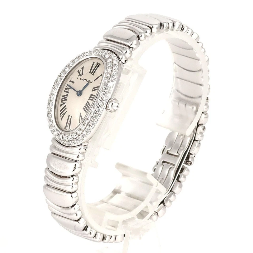Authentic Cartier Baignoire WG 2D WB5097L2 WG Quartz  #260-002-611-2848 - Image 2 of 4