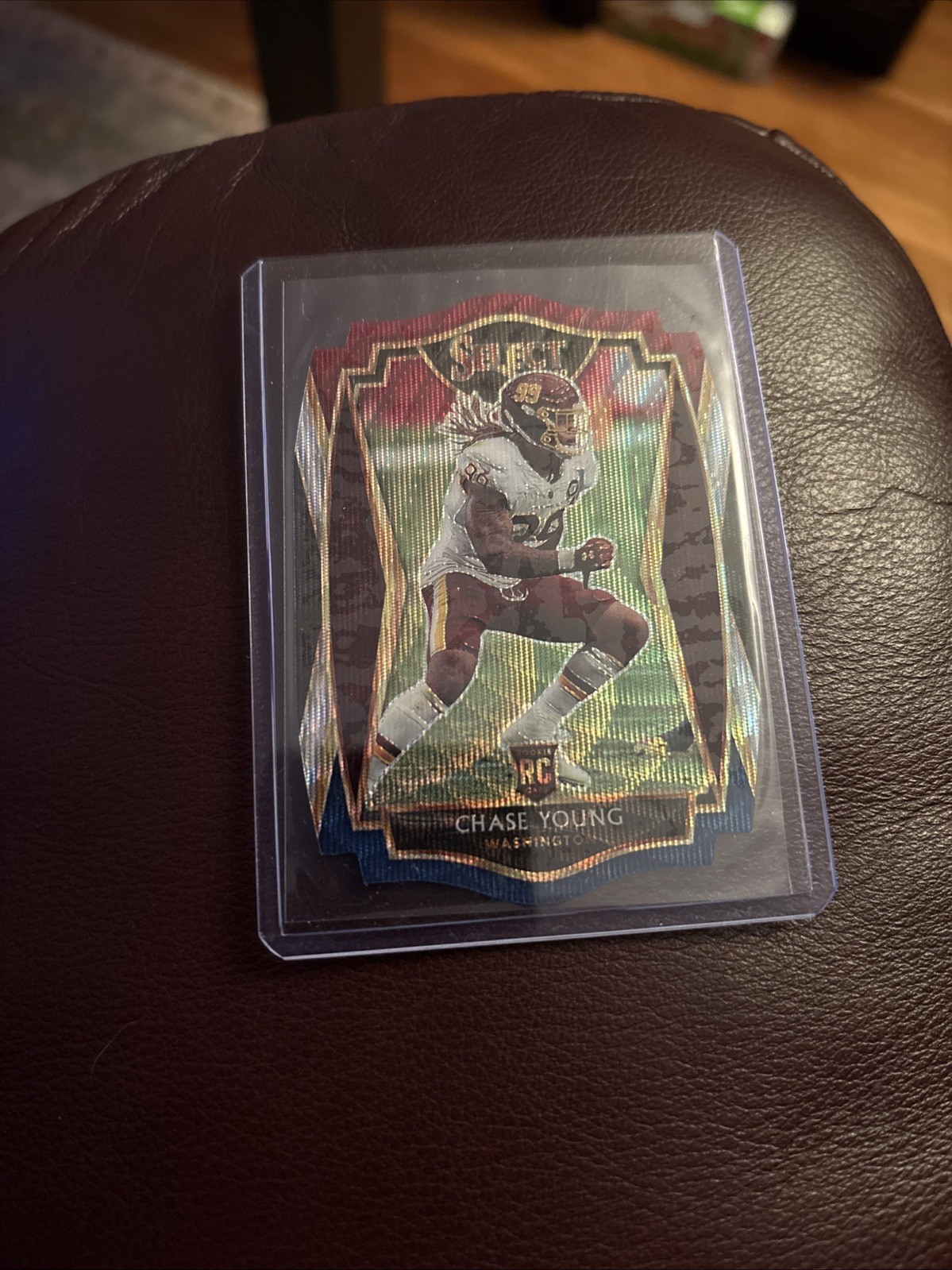 2020 Panini Select Premier Level Chase Young Tri-Color Prizm Die-Cut Rc Redskins