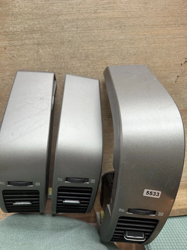 Toyota Prius 2004-2009 tablero plateado aire acondicionado calefacción ventilación bisel juego de 3 Foto 4 de 4