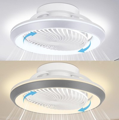 LED Ventilator Deckenleuchte Deckenventilator Wohnzimmer Lampe mit Fernbedienung