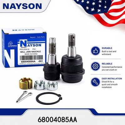 NAYSON 68004085AA Front Ball Joint Pair for 2007-2018 Jeep Wrangler