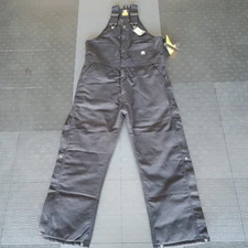 Berne Black Canvas Bibs Large 