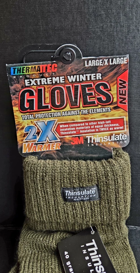 Thinsulate insulation Men's 40gram Large/X Large Extreme winter Gloves - Image 3 of 4