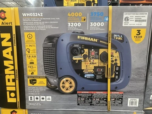 Firman WH03242 3200W/4000W Electric/Recoil Start Dual Fuel Inverter Generator