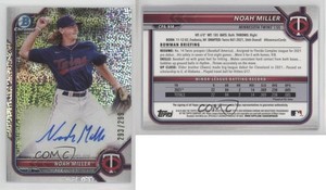 2022 Bowman Chrome Prospect Speckle Refractor /299 Noah Miller #CPA-NM Auto