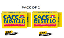 (2 pack) Cafe Bustelo,Espresso Style Dark Roast Ground Coffee,Vacuum Packed 10oz 7.19 per pound