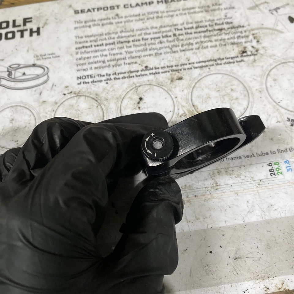 Abrazadera de tija de sillín 35 mm negro aluminio gigante liberación rápida Foto 4 de 4