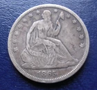 1865-S SEATED LIBERTY HALF DOLLAR