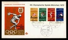 DR WHO 1972 GERMANY FDC OLYMPICS SPORTS S/S SEMI POST R52016