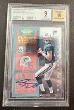 2012 Contenders Ryan Tannehill Playoff Rookie Ticket /99 BGS 9 On Card . rookie card picture