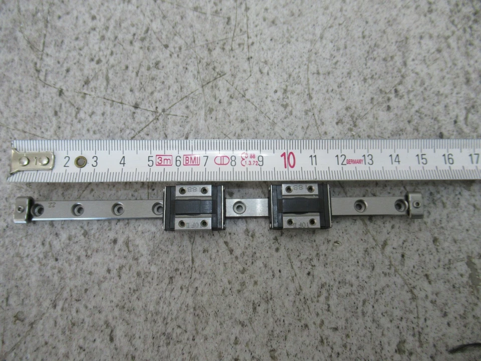 THK RSR7Z Miniatura Guida Lineare Schiene 150mm Lungo 2 Rollenwagen Stato 1A - Immagine 2 di 4