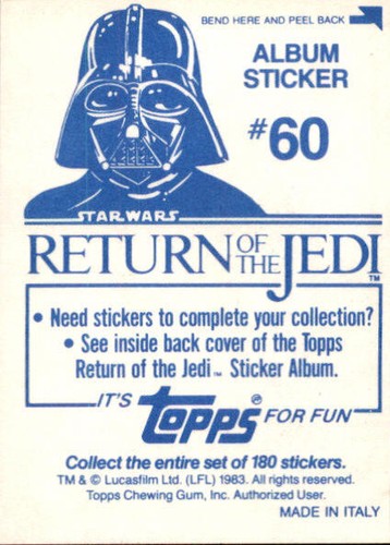 Star Wars ROTJ Trading Card Sticker Album Complete Your Set You Pick 1983 Topps - Bild 121 von 355