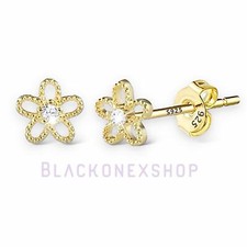 925 Sterling Silver Flower Stud Earrings