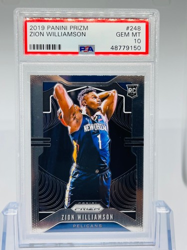 2019-20 Panini Prizm Zion Williamson #248 carte recrue de base RC PSA 10 GEMME COMME NEUF - Photo 1 sur 2