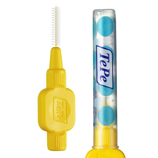 2x TePe Original Interdentalbürsten - 0,7mm gelb - 2x 8 Zahnzwischenraumbürsten