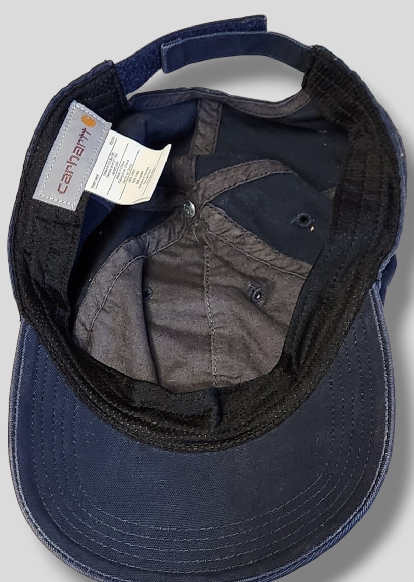 CARHARTT Hat Navy Blue Cap #100141 RN #14806 Adjustable One CARHARTT Hat Navy Blue Cap #100141 RN #14806 Adjustable One