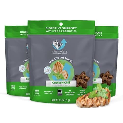 Shameless Pets Crunchy Cat Treats - Catnip  Assorted Flavor Names , Sizes 