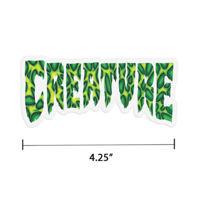 Creature Skateboards Strains Logo Sticker Diecut Decal 4.25'' x 2'' Green Tiger