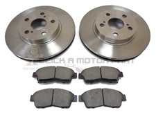 FRONT 2 BRAKE DISCS AND PADS SET FOR TOYOTA CARINA E 1.6 1.8 2.0 TD 1992-1998