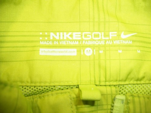 GUC BOYS OR GIRLS SIZE M NIKE GOLF NEON YELLOW GREEN WINDBREAKER JACKET COAT 611 - Picture 4 of 4