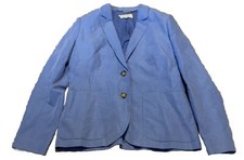 Womens Hobbs Of London Blue Blazer Jacket Coat Size 8 Silk Blend FREE SHIPPING