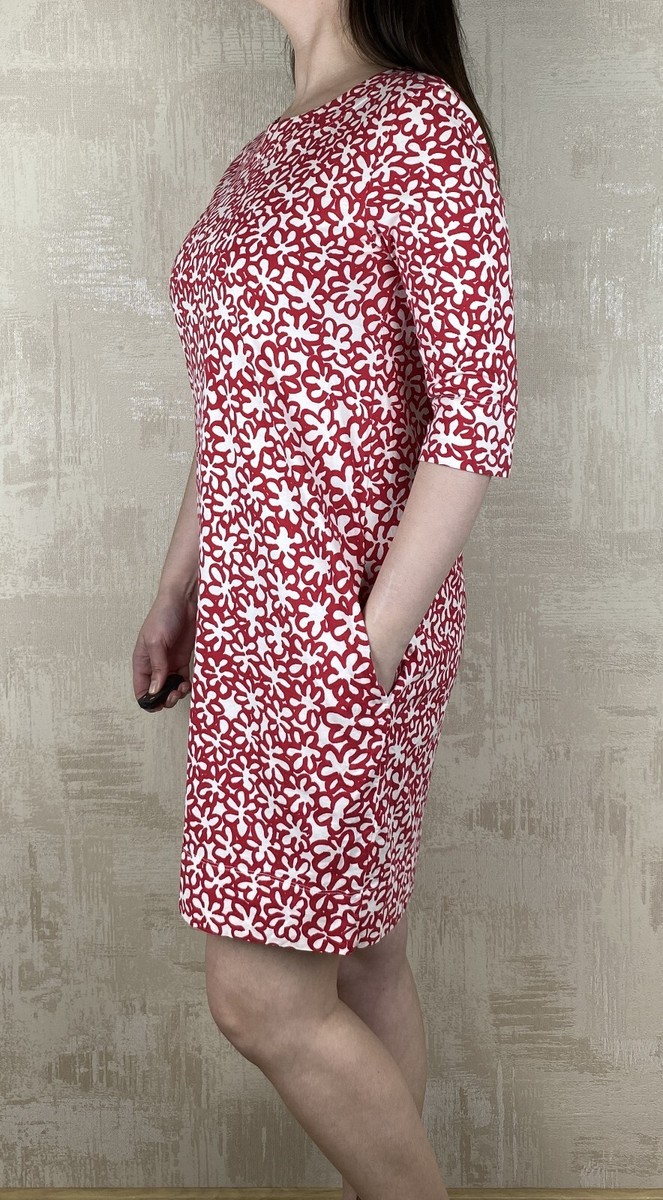 Marimekko TokiToki Cotton White Red Floral Print Dress Size Marimekko TokiToki Cotton White Red Floral Print Dress Size