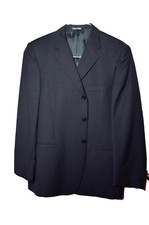 Versace Classic V2 Wool Men's Black lined suit jacket Made in Itay 46 chest