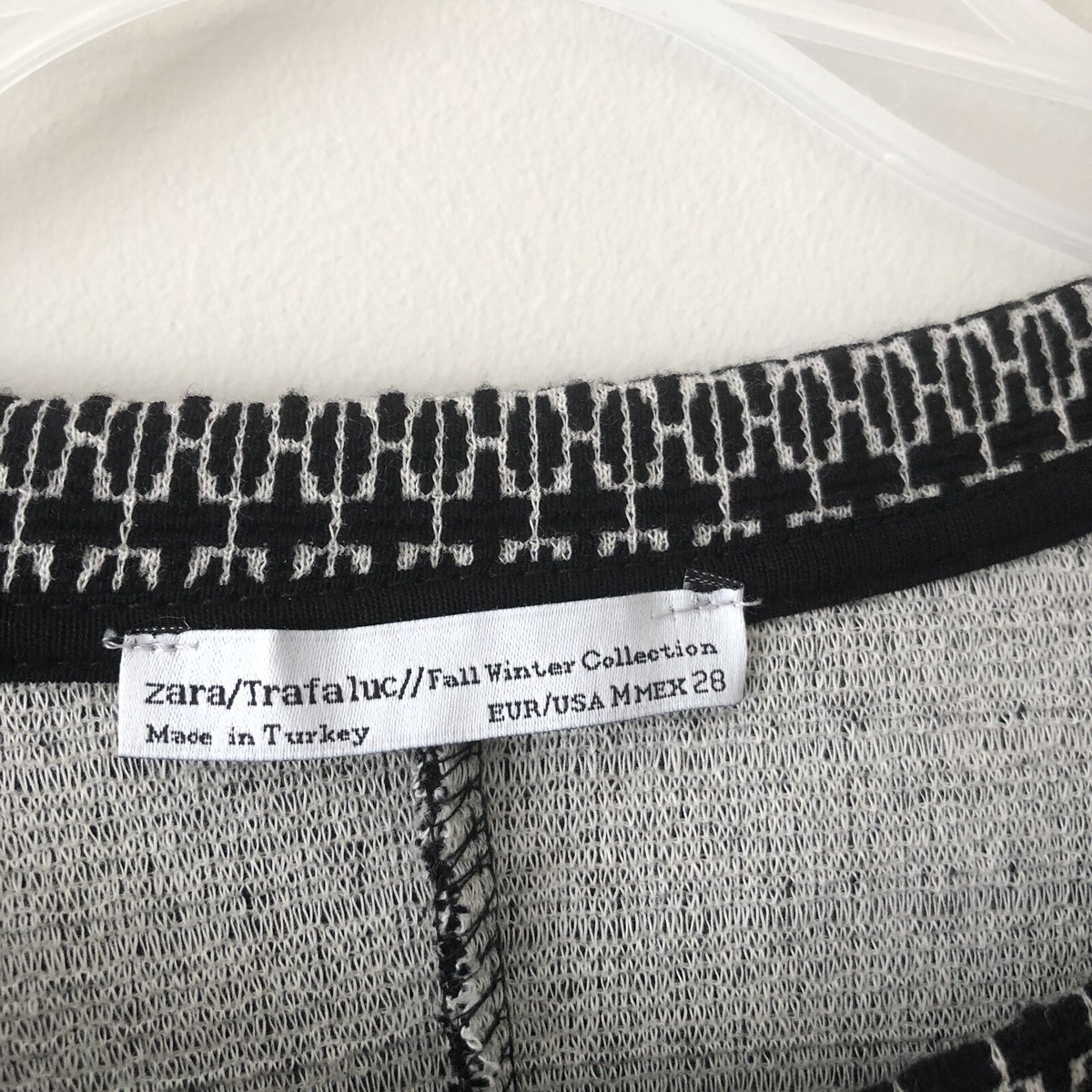 Zara Trafaluc Fall/Winter Collection Medium Textured Womens Dress Black  White | eBay
