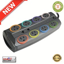 Kensington SmartSockets 8-Outlet 8ft Cord 3090 Joules Premium Surge Protector