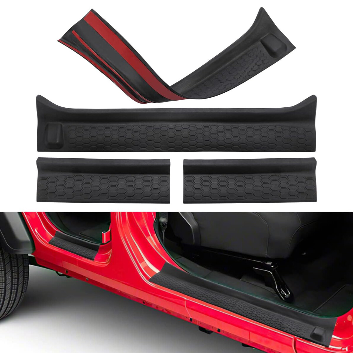 8pcs Car Door Hinge Cover Trim Black High Quality ABS Auto Exterior Parts For Je