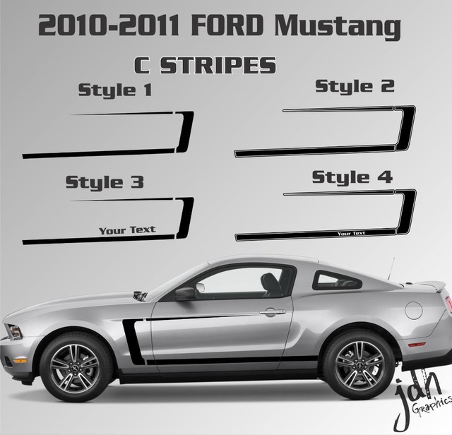 2010 2011 Ford Mustang C Stripe Vinyl Decal Sticker Gt Boss Graphic