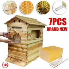 7 Auto Reap Bee Hive Beehive Starter Kit Beekeeping Frames Wooden Bee Boxes