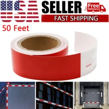 Reflective Safety Tape Waterproof Red and White Adhesive for Trailer Cars Trucks