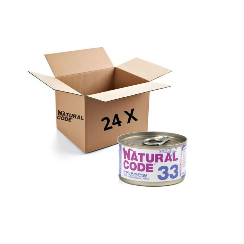 Recensione Natural Code 33 Gatto Tonno Orata Mela 24 Lattine
