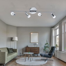 EGLO CERTINO Lampada Da Soffitto In Acciaio, Bianco E Nichel Opaco