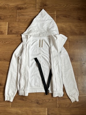 Rick Owens DRKSHDW Mountain White Herren Hoodie Asymmetrisch