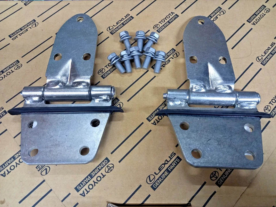 TOYOTA LAND CRUISER FJ40 BJ40 OEM BISAGRAS DE PUERTA DE ACERO DELANTERAS GENUINAS 1969-1986 Foto 4 de 4