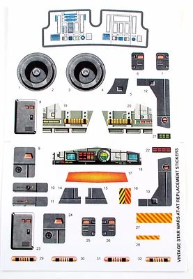 REN_CO50 Kenner ATAT AT-AT 1981 Vintage Star Wars replacement Sticker set +BONUS 'READ'