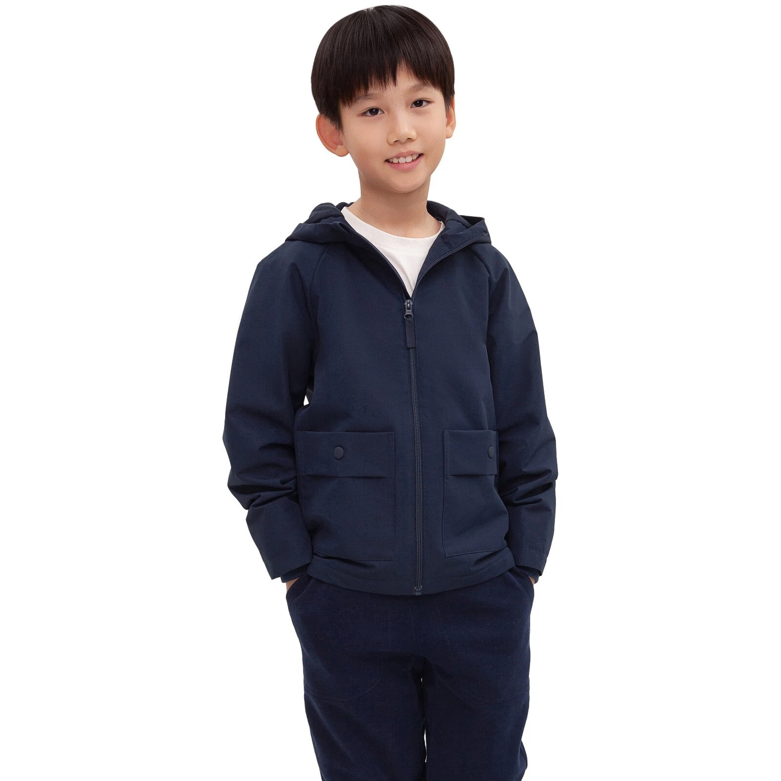 Rokka&Rolla Boy's Lightweight Water-Resistant Hooded Windbreaker Jacket