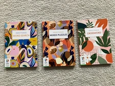 Perfect Puzzles Lot of 3 NEW Paperbacks: Word Search / Mixed Puzzles / Crossword