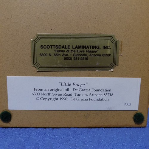Placa de madera Ted DeGrazia Little Prayer - Imagen 6 de 6