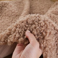 Fleece Faux Sheepskin Sherpa Fabric 1X1.6M Fluffy Plush for Lining Material DIY