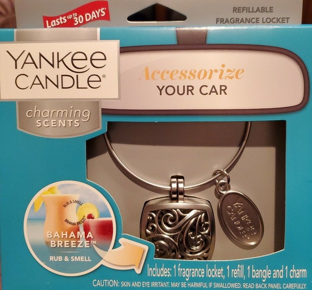 YANKEE CANDLE Charming Scents 4Pc Kit "Bahama Breeze" Fragrance Locket