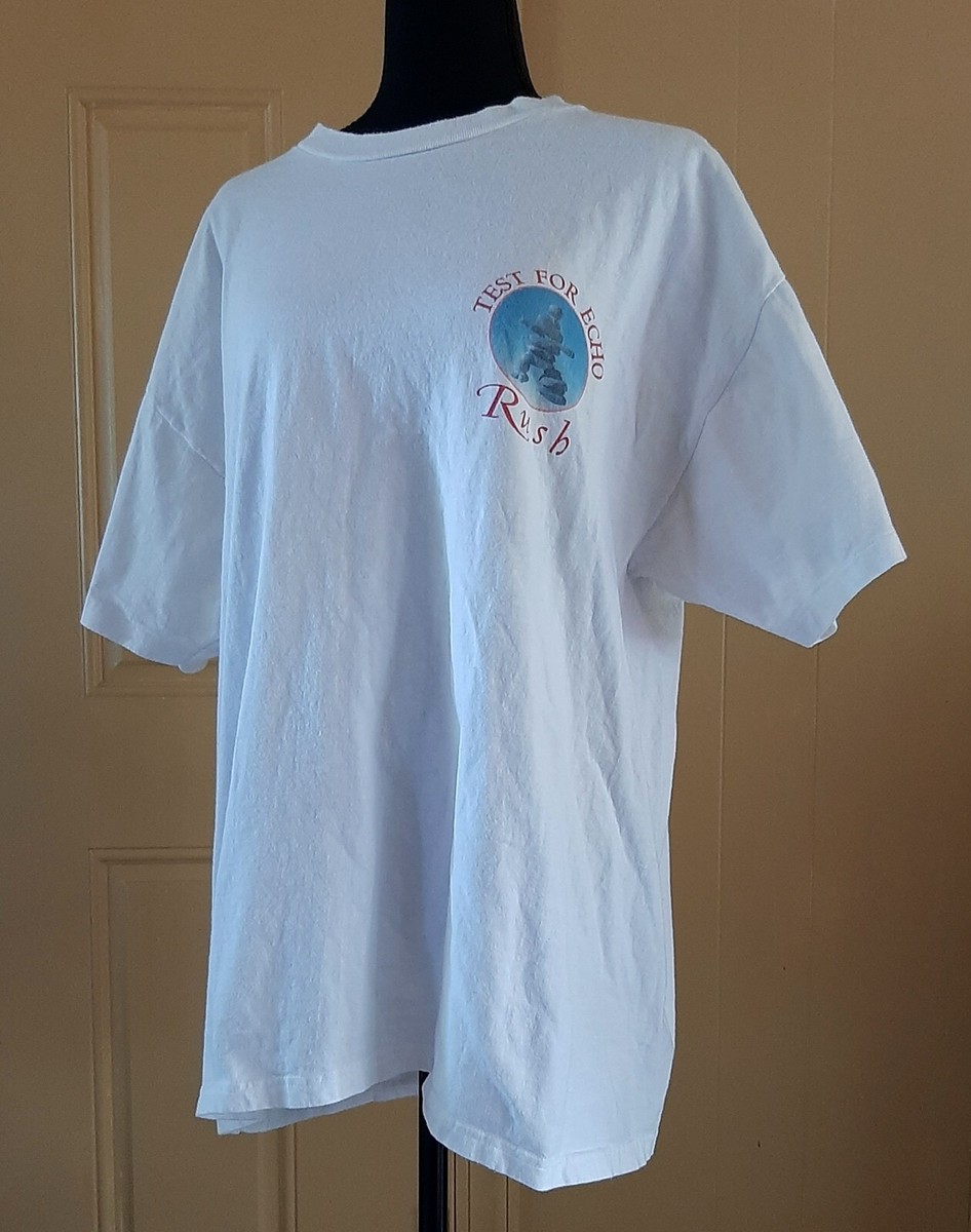 RUSH vintage size XL 1996 Test For Echo tour white T-Shirt | eBay