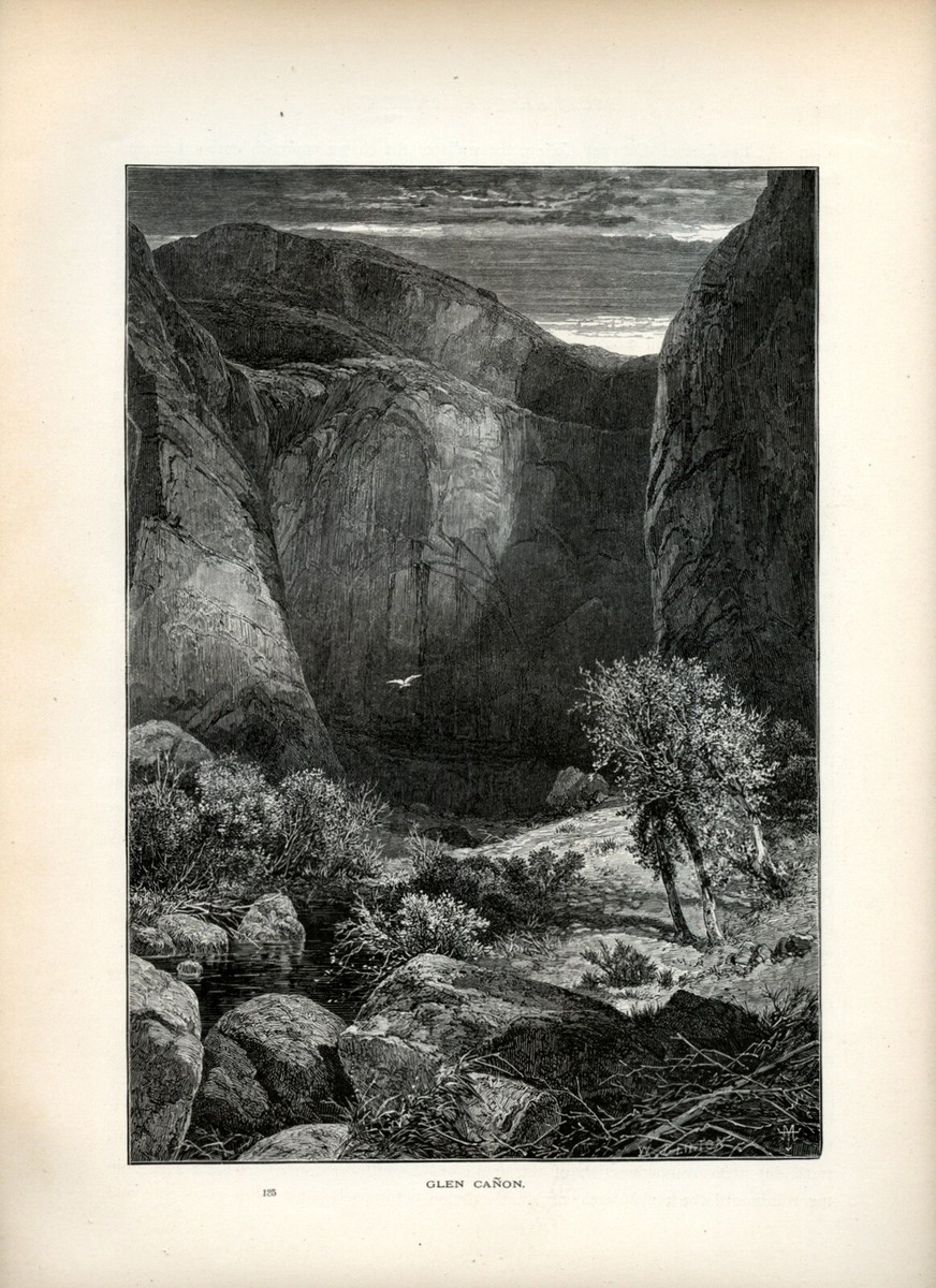 Glen Canyon Utah, Historic America 1874 Antique Engraving | eBay