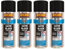 Hycote Satin Black schnelltrocknende Aerosol-Spr&uuml;hfarbe 400 ml *4