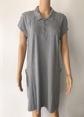 lululemon short sleeve polo dress LULULEMON Players Pro-Form Polo Dress Womens Dress Heathered Grey NEW w/Tag  $108