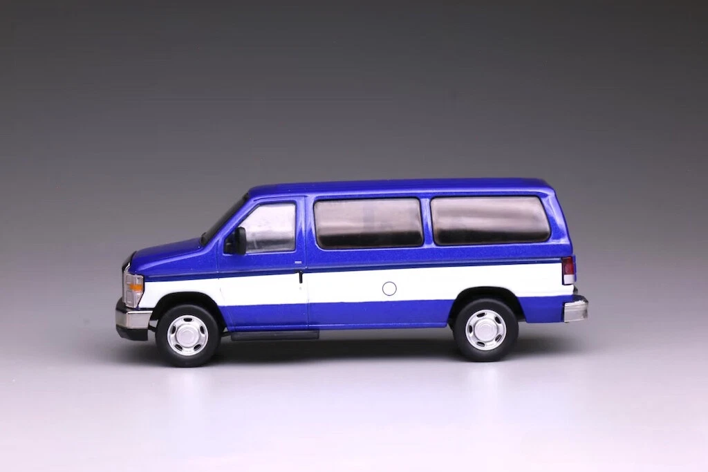 ミニカー 596 model Ford E350 1/64 blue 1/64 596 Blue E350 Super Duty Wagon Mini Van Model Diecast
