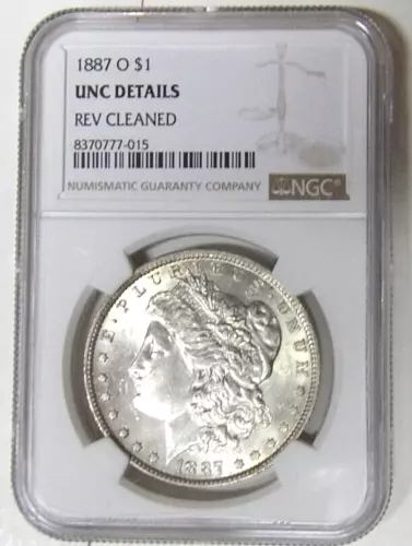 NGC UNC Detail 1887-O Morgan Silver Dollar New Orleans Mint #8370777-015